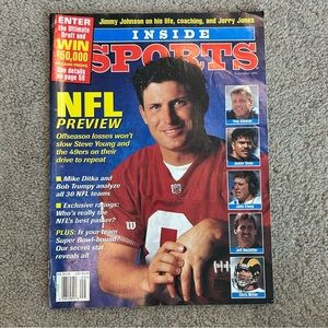 vintage September 1995 Inside Sports magazine featuring Steve Young collectible